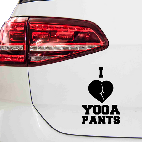 I Love Yoga Pants Aufkleber - Beispielansicht