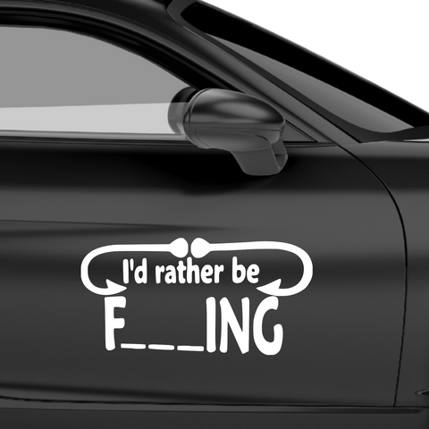 I'd rather be Aufkleber - Beispielansicht