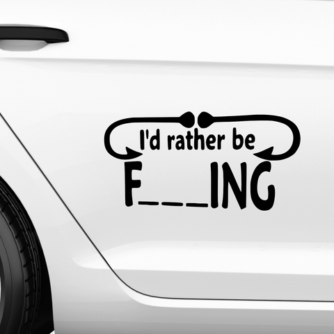 I'd rather be Aufkleber - Beispielansicht