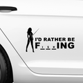 I'd rather be FishING Aufkleber - Beispielansicht
