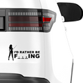 I'd rather be FishING Aufkleber - Beispielansicht