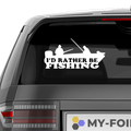 I'd rather be fishing Boot Aufkleber - Beispielansicht