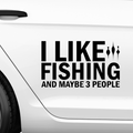 I like Fishing and maybe 3 People Aufkleber - Beispielansicht