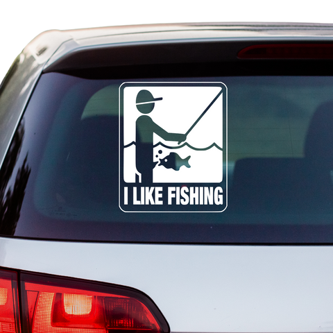 I like fishing Aufkleber - Beispielansicht