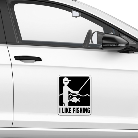I like fishing Aufkleber - Beispielansicht