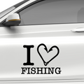 I love Fishing mit Haken Aufkleber - Beispielansicht