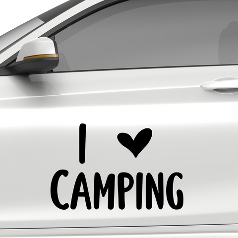 I love camping Aufkleber - Beispielansicht