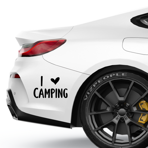 I love camping Aufkleber - Beispielansicht