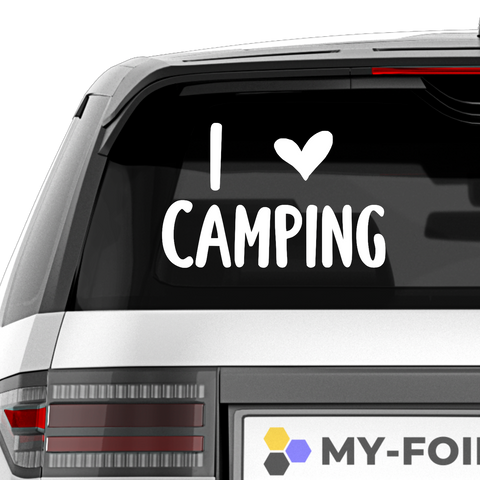 I love camping Aufkleber - Beispielansicht