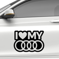 I love my Audi Aufkleber - Beispielansicht