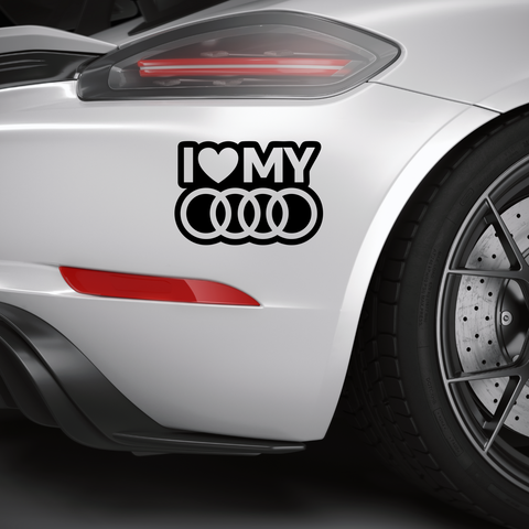 I love my Audi Aufkleber - Beispielansicht