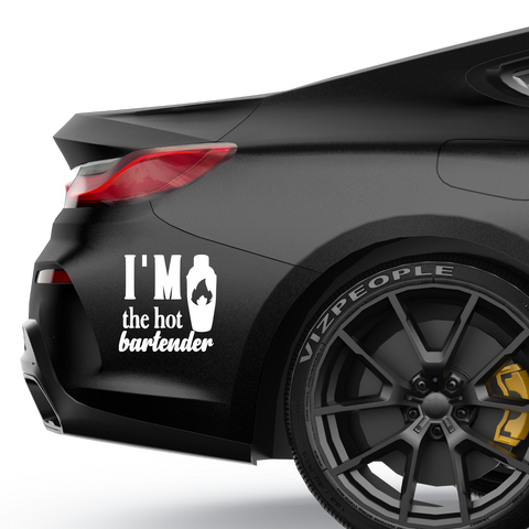 I'm the hot Bartender Aufkleber - Beispielansicht