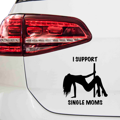 I support single moms Aufkleber.2 - Beispielansicht