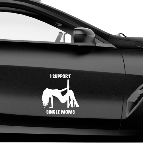 I support single moms Aufkleber.2 - Beispielansicht