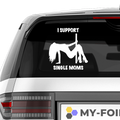 I support single moms Aufkleber.2 - Beispielansicht