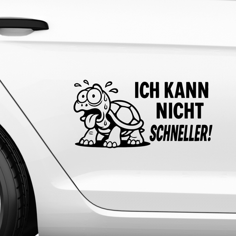 Ich kann nicht schneller Aufkleber - Beispielansicht