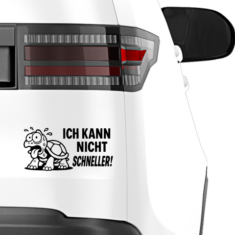 Ich kann nicht schneller Aufkleber - Beispielansicht