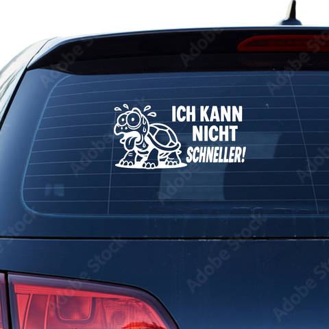 Ich kann nicht schneller Aufkleber - Beispielansicht