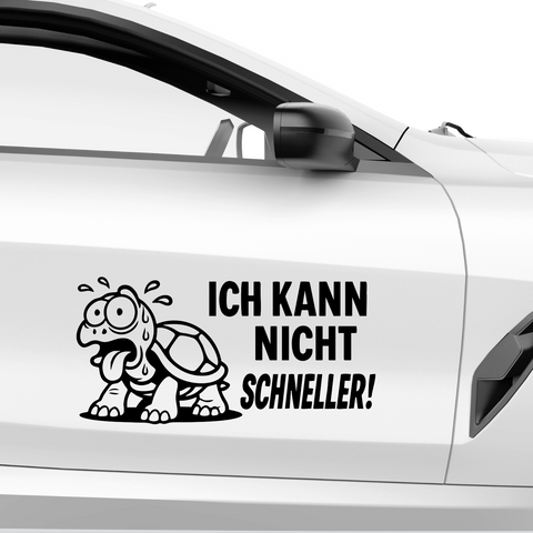 Ich kann nicht schneller Aufkleber - Beispielansicht