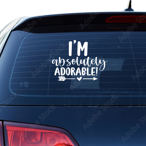 Im absolutely adorable Aufkleber - Beispielansicht