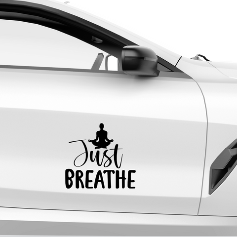 Just Breathe Aufkleber - Beispielansicht