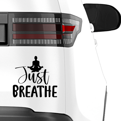 Just Breathe Aufkleber - Beispielansicht