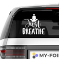 Just Breathe Aufkleber - Beispielansicht