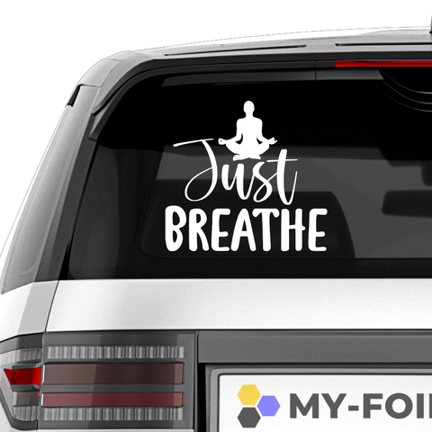 Just Breathe Aufkleber - Beispielansicht