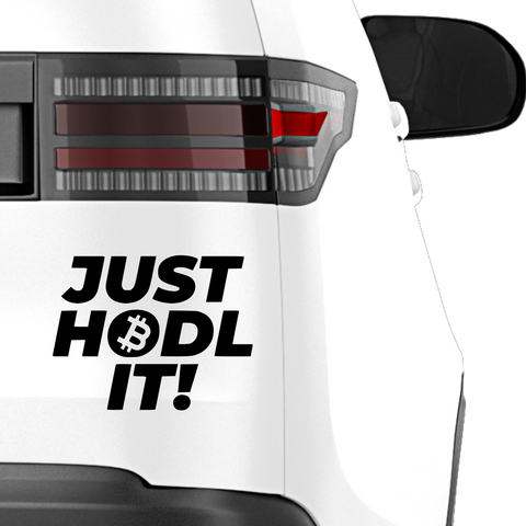 Just HODL It Aufkleber - Beispielansicht