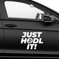 Just HODL It Aufkleber - Beispielansicht