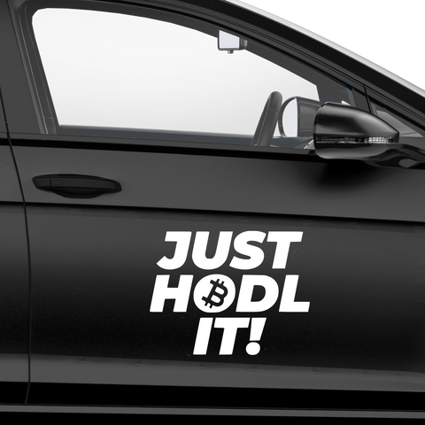Just HODL It Aufkleber - Beispielansicht