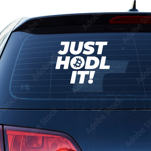 Just HODL It Aufkleber - Beispielansicht