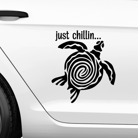 Just chillin Aufkleber - Beispielansicht