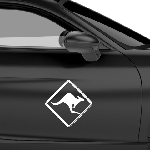 Känguru Schild Aufkleber - Beispielansicht