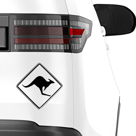 Känguru Schild Aufkleber - Beispielansicht