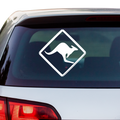 Känguru Schild Aufkleber - Beispielansicht