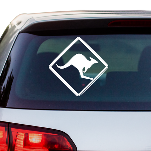 Känguru Schild Aufkleber - Beispielansicht