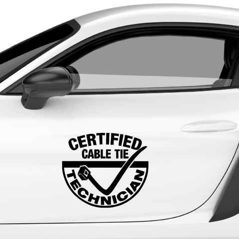 Kabelbinder Technician Aufkleber - Beispielansicht