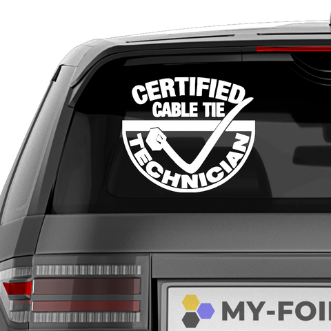 Kabelbinder Technician Aufkleber - Beispielansicht