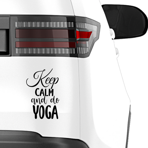 Keep Calm and do Yoga Aufkleber - Beispielansicht