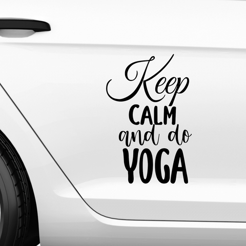 Keep Calm and do Yoga Aufkleber - Beispielansicht