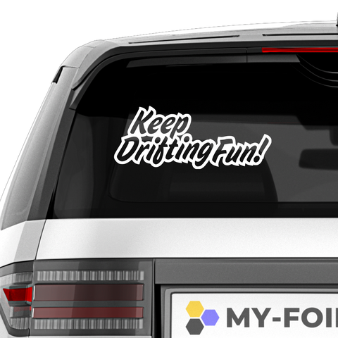 Keep Drifting Fun Aufkleber - Beispielansicht