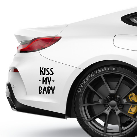 Kiss my Baby Aufkleber - Beispielansicht