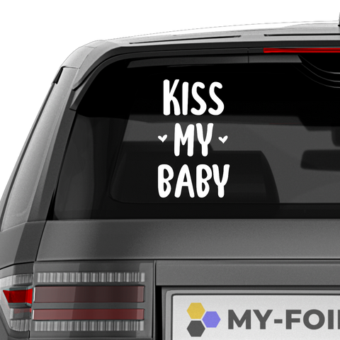 Kiss my Baby Aufkleber - Beispielansicht