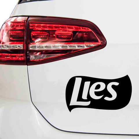 Lies Lays Fakelogo Aufkleber - Beispielansicht