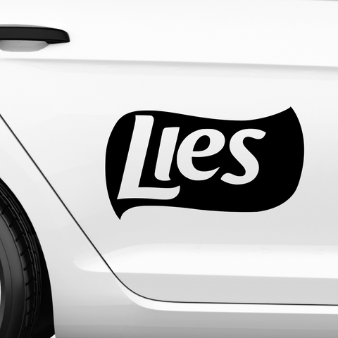 Lies Lays Fakelogo Aufkleber - Beispielansicht