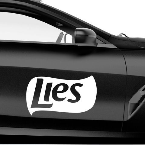 Lies Lays Fakelogo Aufkleber - Beispielansicht