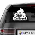Little Shits on Board Aufkleber - Beispielansicht