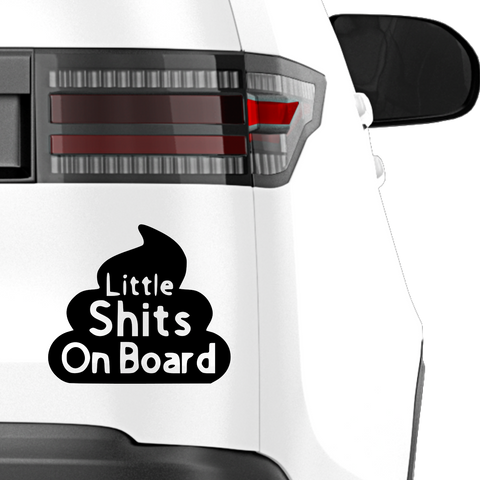 Little Shits on Board Aufkleber - Beispielansicht