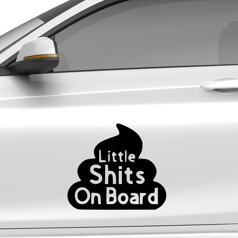 Little Shits on Board Aufkleber - Beispielansicht